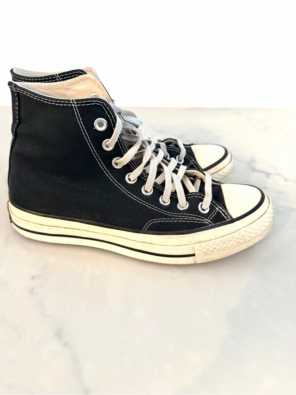 Converse Black and White Interior Label Close-Up